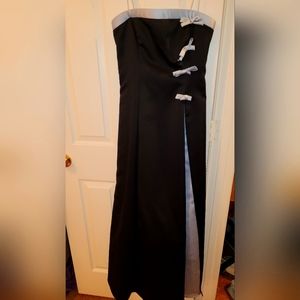 90s Zum Zum Gown Black and Silver /Baby Blue